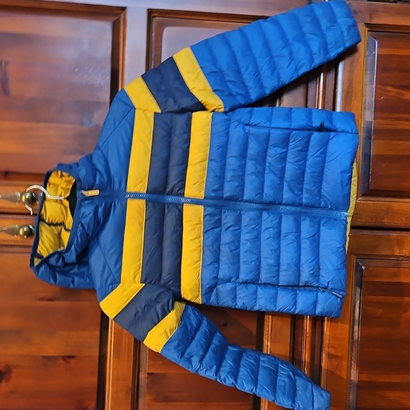Other - Kids Blue Striped Spring Puffer Jacket, Lining, Water Resistant, Sz S (6/7)